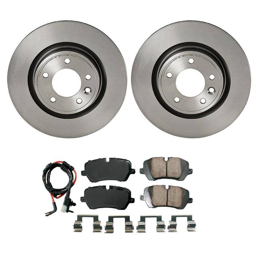 Land Rover Disc Brake Pad and Rotor Kit - Rear (325mm) (Ceramic) (EURO) LR079935 - Akebono Euro Ultra-Premium 4119940KIT